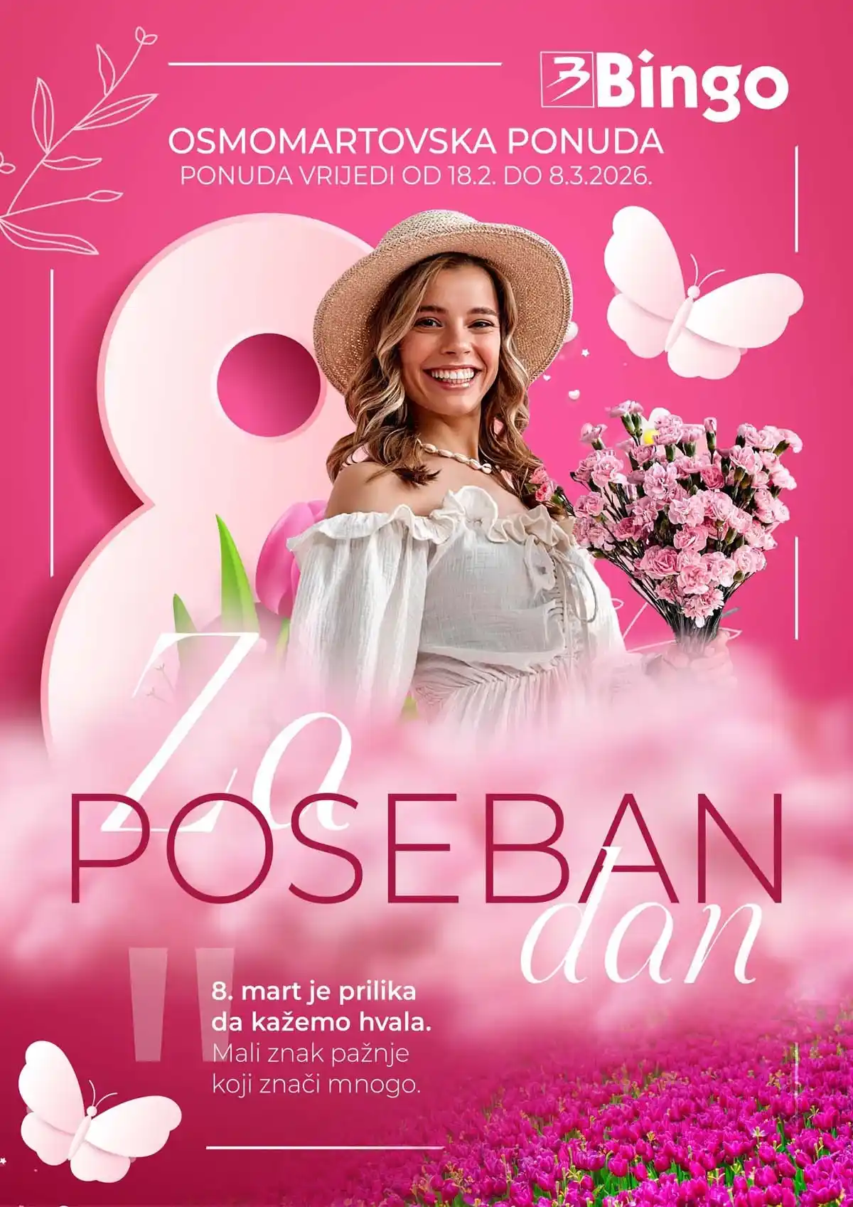 Bingo katalog strana 1 – Osmomartovska sniženja do 8. marta 2026 Bingo katalog sniženja – strana 1 – Osmomartovska akcija do 8. marta 2026